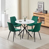 Seattle Dining Table with 4 Amelia Velvet Chairs