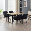 Colorado Dining Table with 4 Charlotte Velvet Chairs