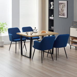 Colorado Dining Table with 4 Charlotte Velvet Chairs