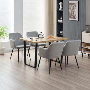 Colorado Dining Table with 4 Charlotte Velvet Chairs