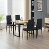 Colorado Dining Table with 4 Emily Leather Chairs