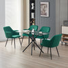 Miami Dining Table with 4 Charlotte Velvet Chairs