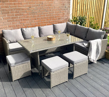 Load image into Gallery viewer, The Knutsford 9 Seat Corner Rattan Dining Set
