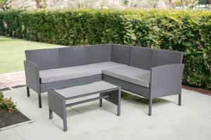 The Lakewood Grey Corner Rattan Set - 5 Seat